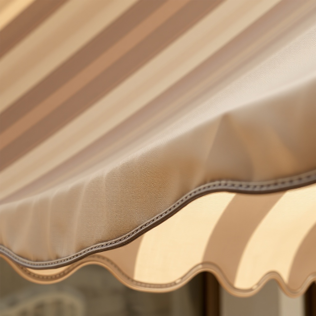 Realistic photo of a Casanova Royale awning with slightly fading fabric
